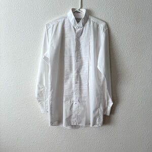 Kyle Thomas Men's White Tuxedo Shirt Size M5 15-15 1/2    34/35
